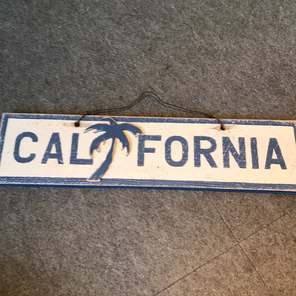 Brandy Melville California Wood Sign